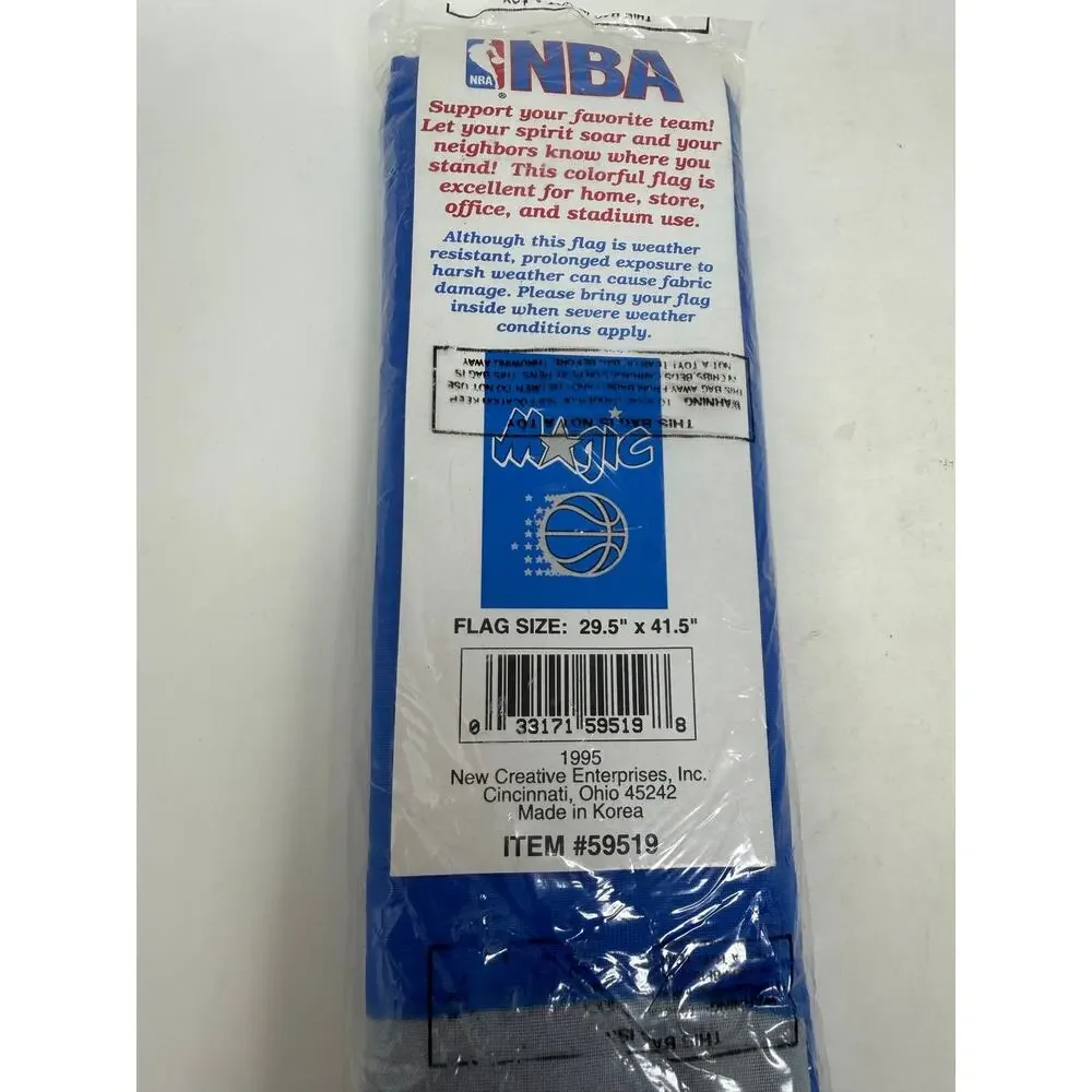 Vintage 1995 NBA Orlando Magic Decorative Flag 29.5'' x 41.5''